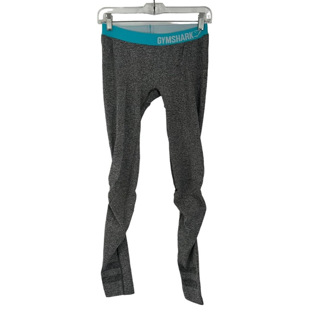 Gymshark Grey Blue Pull On Activewear Workout Lifting Leggings 4-6